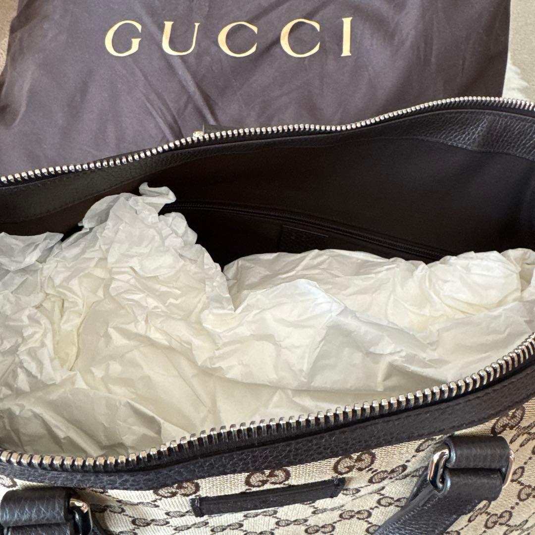 GUCCI GGキャンバス トートバッグ ベージュ/ブラウン