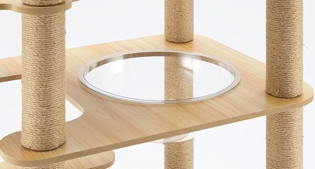 アウトレット3 キャットタワー 木製 宇宙船　展望台　多頭飼い 大型 178cm