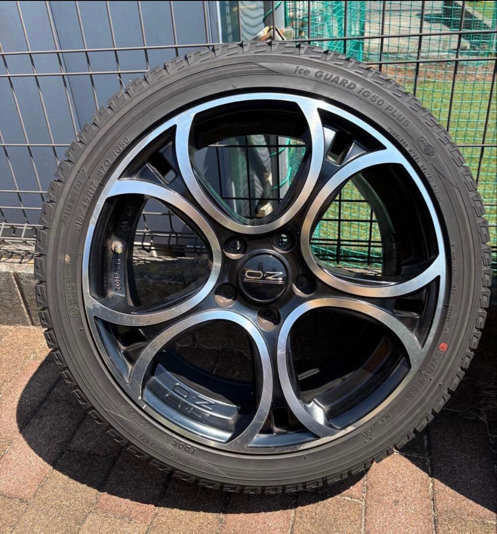 【中古】１７インチスタッドレスタイヤ ホイール４本セット（215/45R17）
