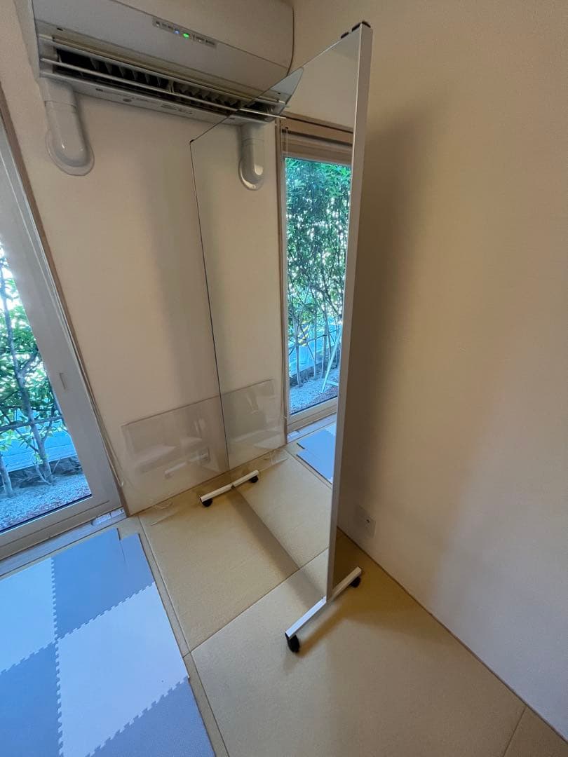 全身鏡　ダンスミラー　幅860 高さ1800 キャスター　大型ミラー