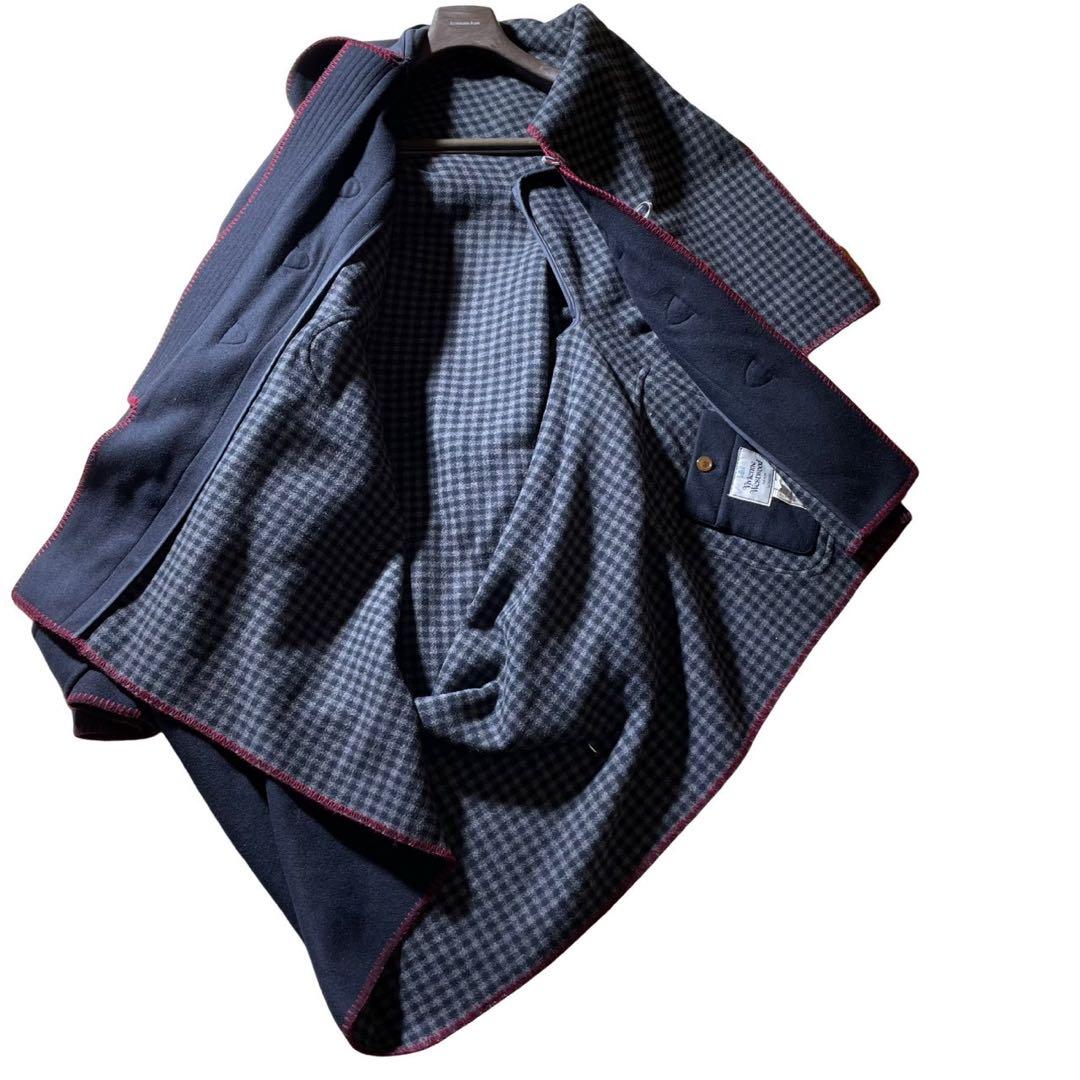 超希少 ヴィヴィアンウエストウッド ロングダッフルコート 変形 アシメ 大きめ