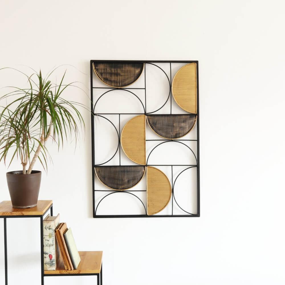 壁飾り レトロ モダン 半円柄