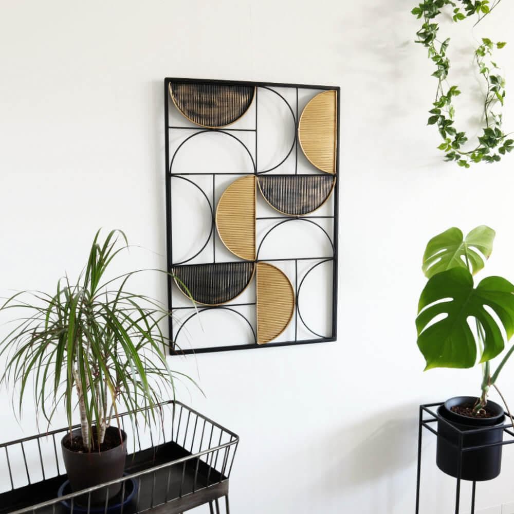 壁飾り レトロ モダン 半円柄