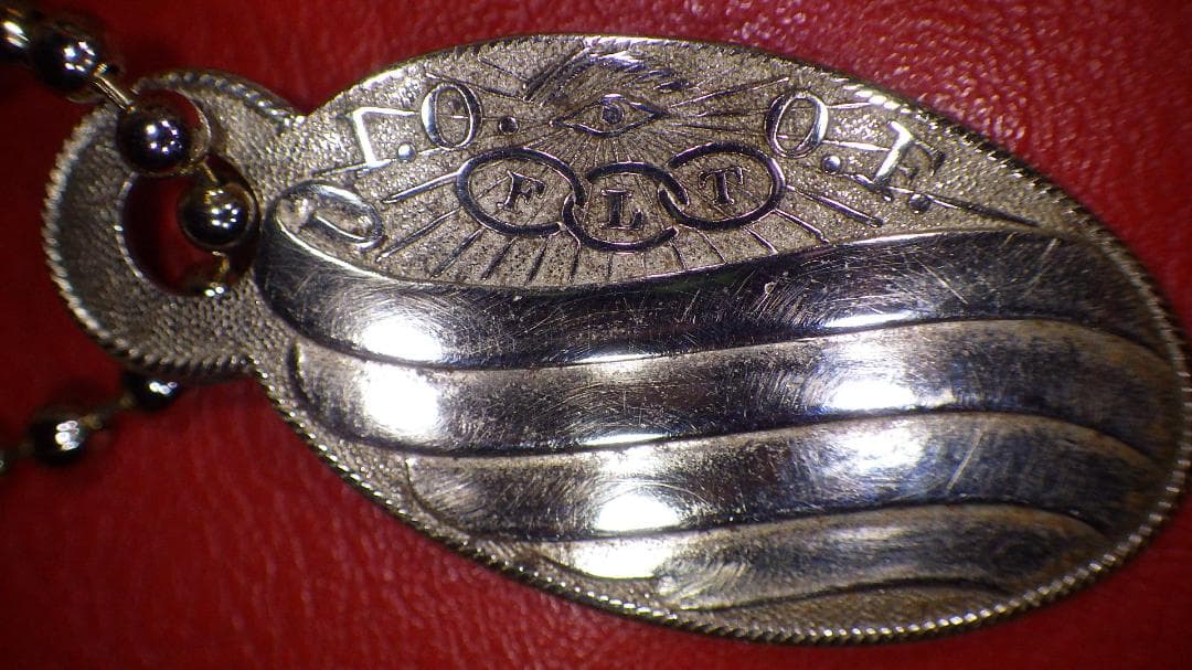 20'S★オッドフェローズ★ビンテージ★タグ★9★キーホルダー★フリーメイソン