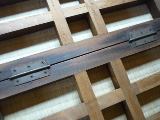帳場格子（ごうし）三つ折り　時代物　商店帳場　仕切り・衝立
