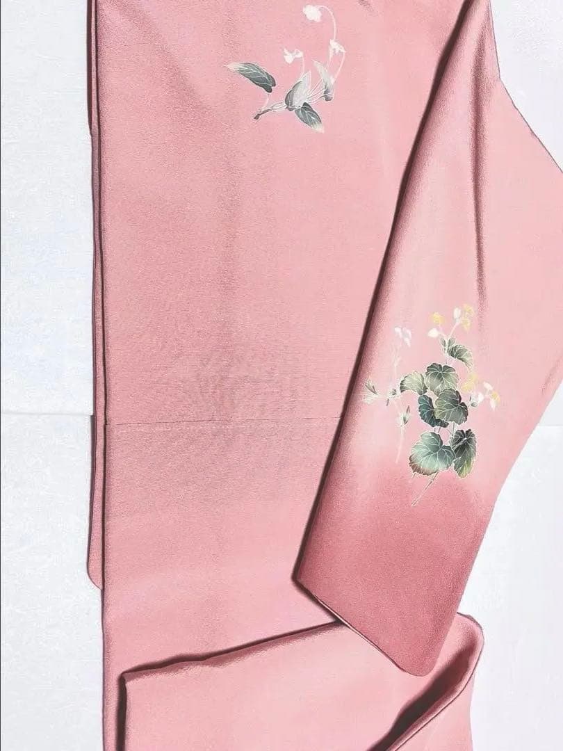 未使用美品 身丈163 上質正絹縮緬 付け下げ 落款有 花籠文ご入園ご入学式