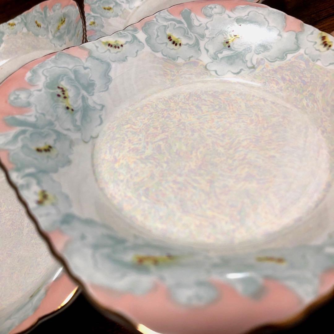 東洋陶器　TOTO 花柄　金彩　アンティーク　プレート　皿　小倉　KOKURA