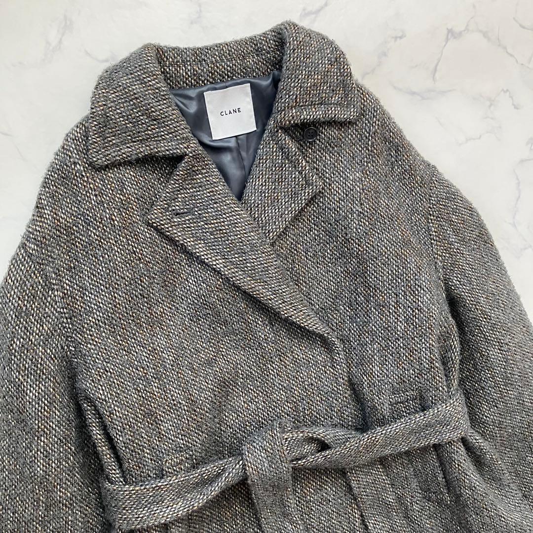 CLANE クラネ　MIX LOOP TWEED BOX COAT ツイード