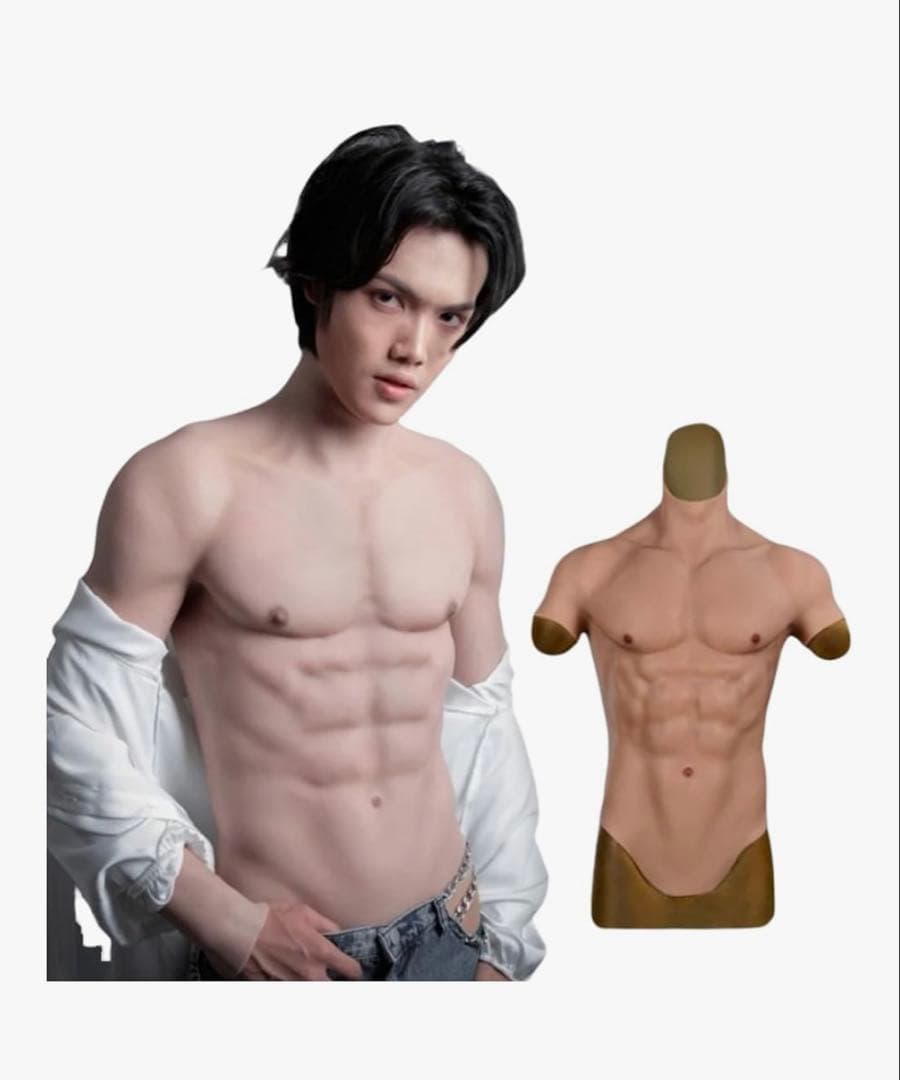 HUWAHUWA製　筋肉スーツ　シリコン　コスプレ　褐色