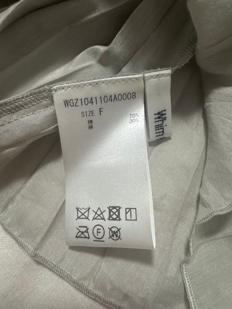 Whim Gazettコットンシルクテシボリブラウス