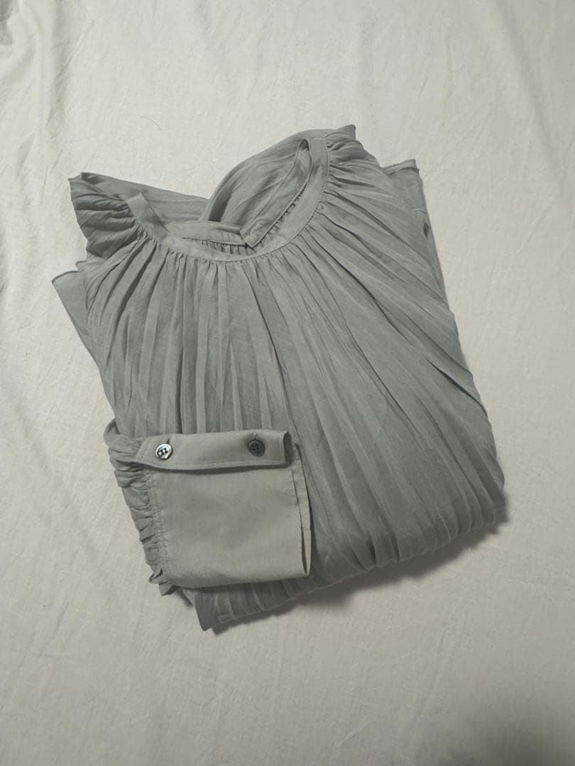 Whim Gazettコットンシルクテシボリブラウス