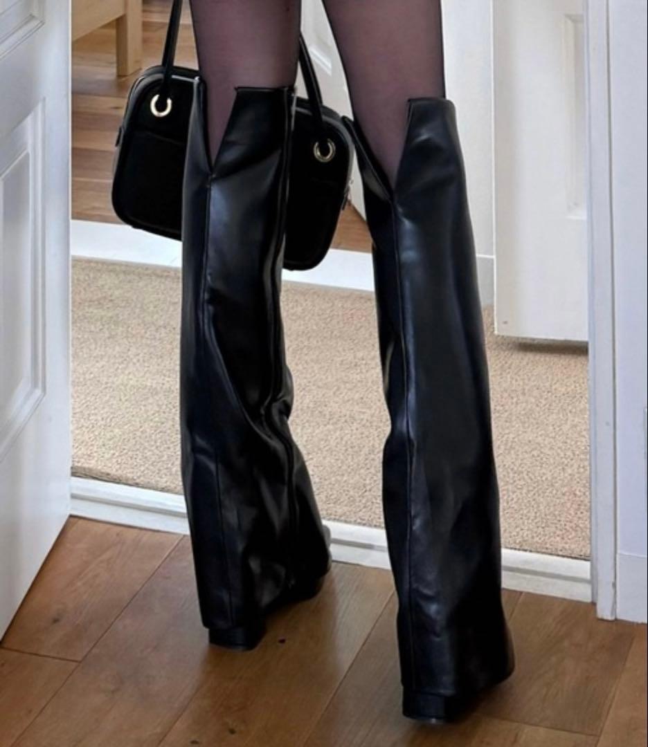 即配送新品PARTYカバーニーハイブーツ今期ロイヤルパーティー