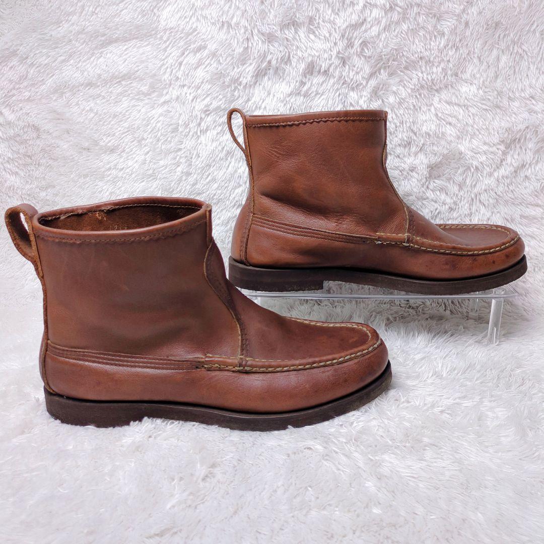 ラッセルモカシン ノックアバウト ブラウン ショートブーツ フェード感