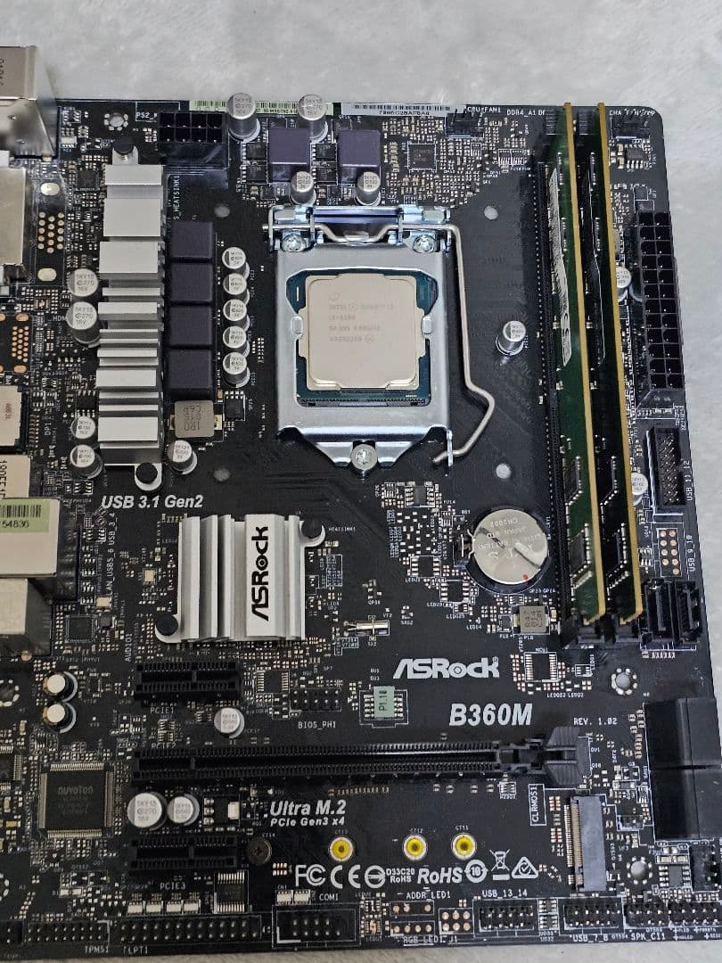 ASRock B360 i3 8100 4GB ×2 計 8GB DDR4