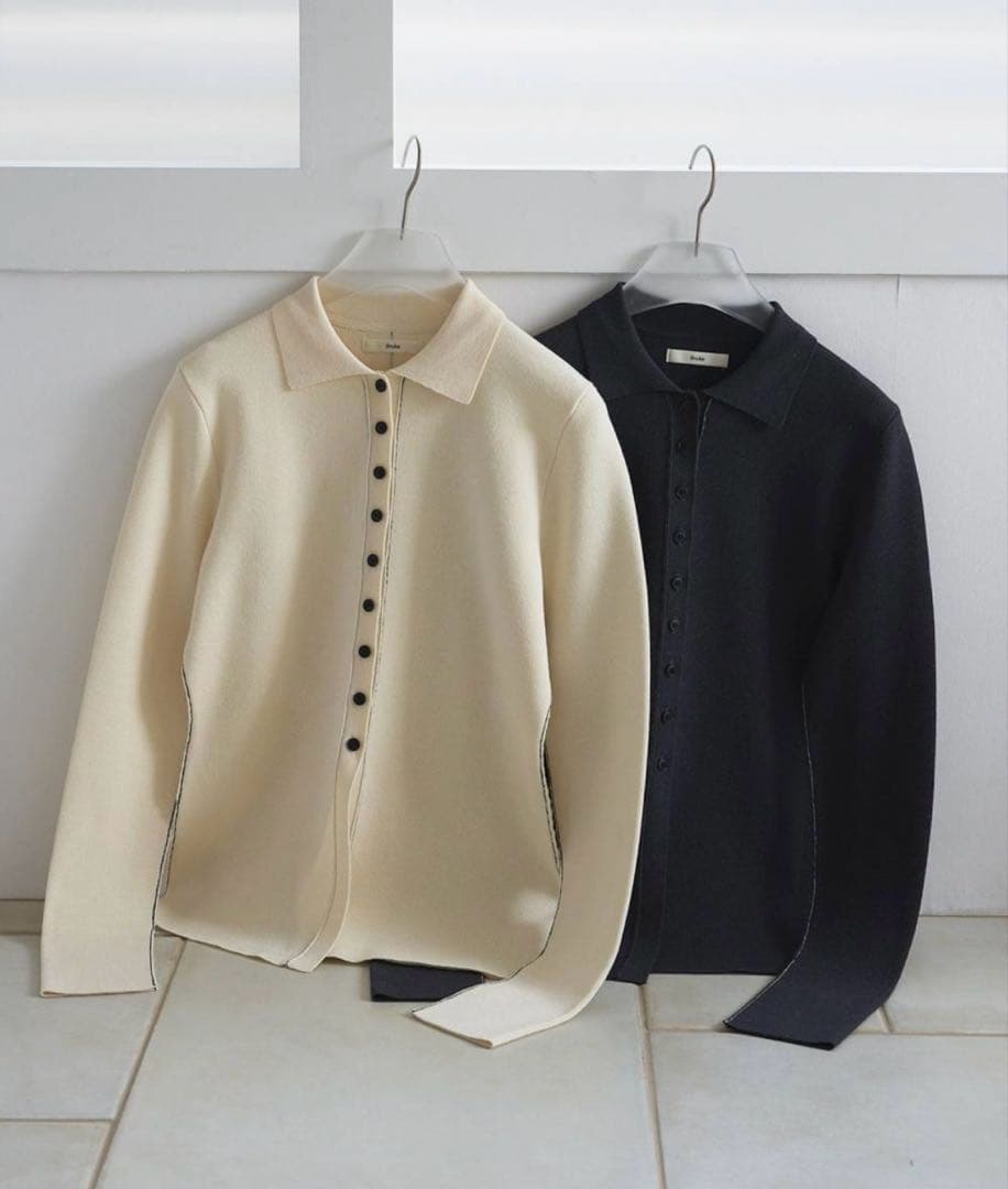 anuke アンヌーク　Linking Knit Shirts アイボリー