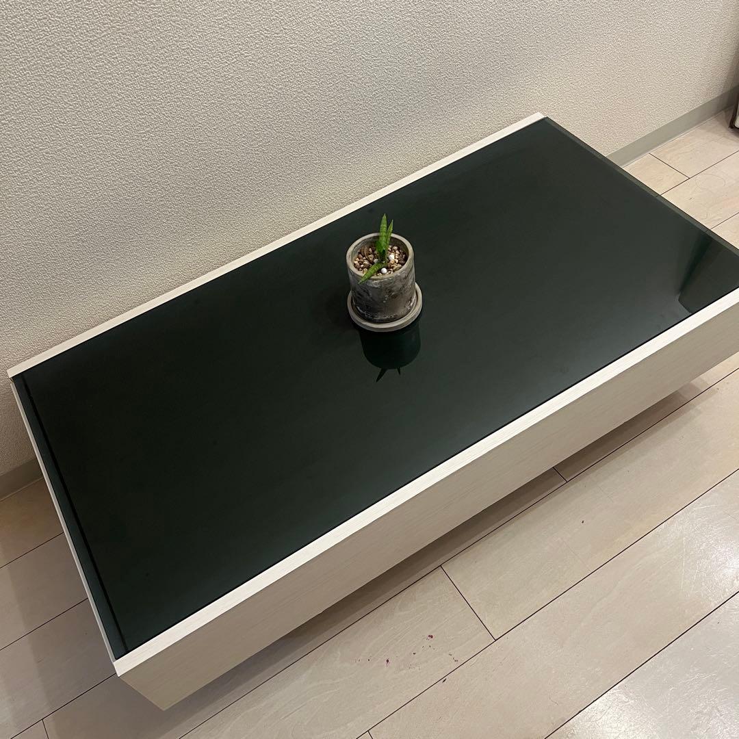 ホワイト木製センターテーブル 日本製