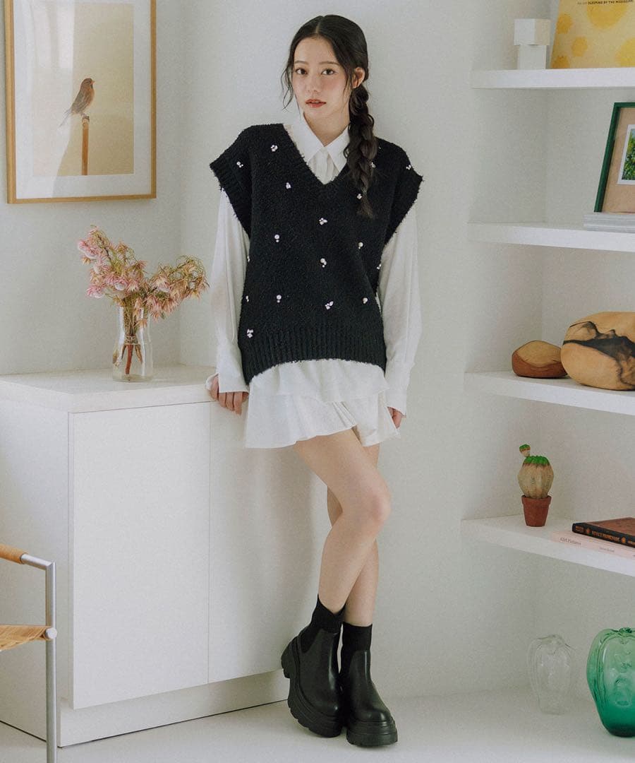 【♡】COCODEAL サイドゴアショートブーツ ブラック Sサイズ