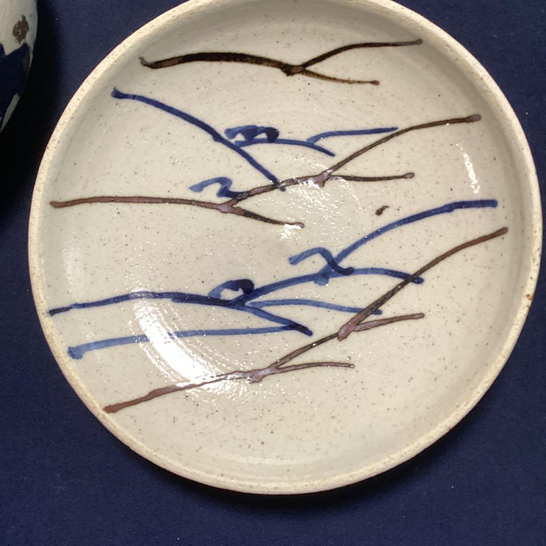 乾山写松絵金箔ちらし蓋物10客　　新品未使用