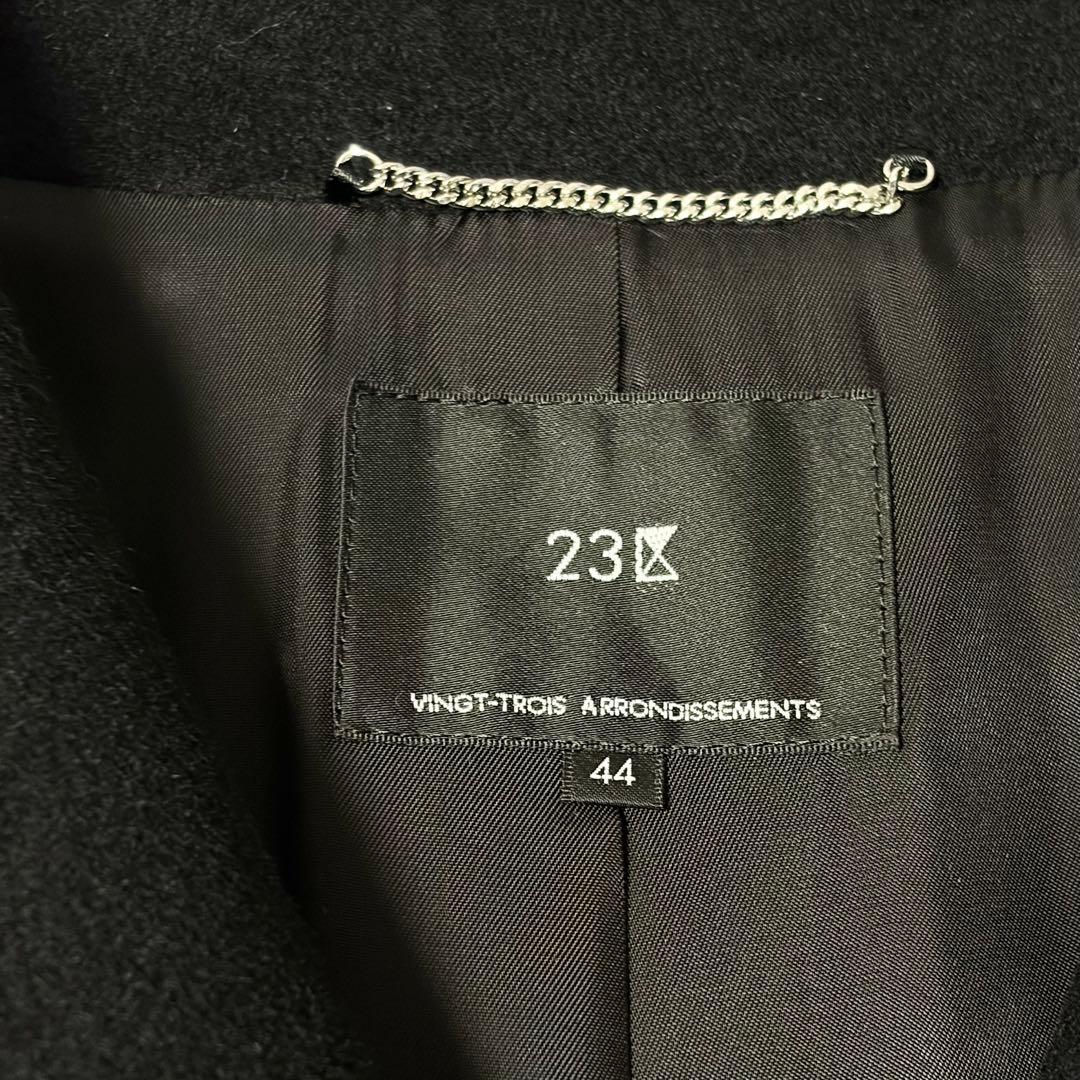 【新品】23区 ウールアンゴラ ビーバースタンドカラーコート 黒44