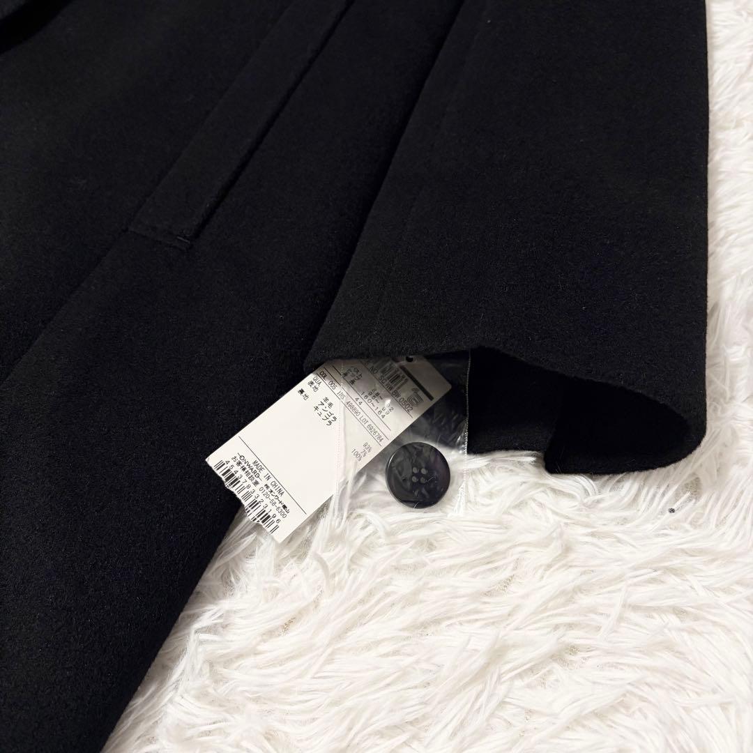 【新品】23区 ウールアンゴラ ビーバースタンドカラーコート 黒44