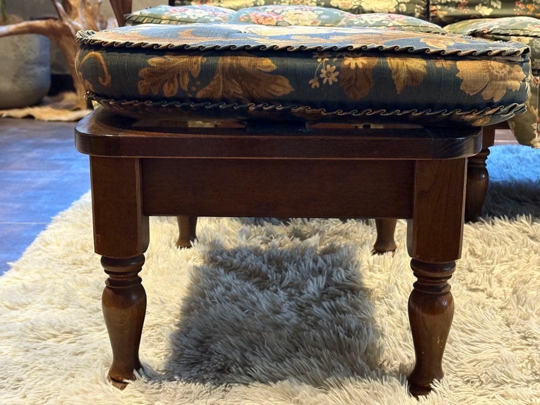 飛騨産業 キツツキマーク 3人掛けセパレートソファ オットマン ビンテージ RZ