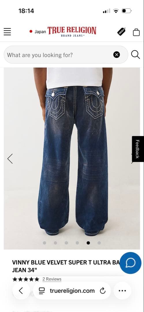 パンツ VINNY VELVET SUPER T TRUERELIGION JEANS