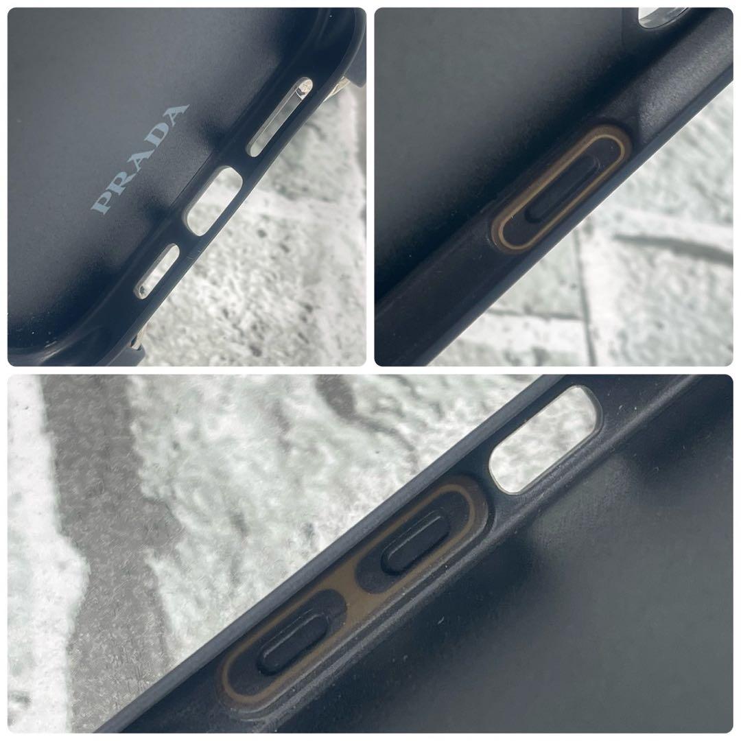 美品付属完備IC搭載✨プラダ iPhone14/15plus 三角 サフィアーノ