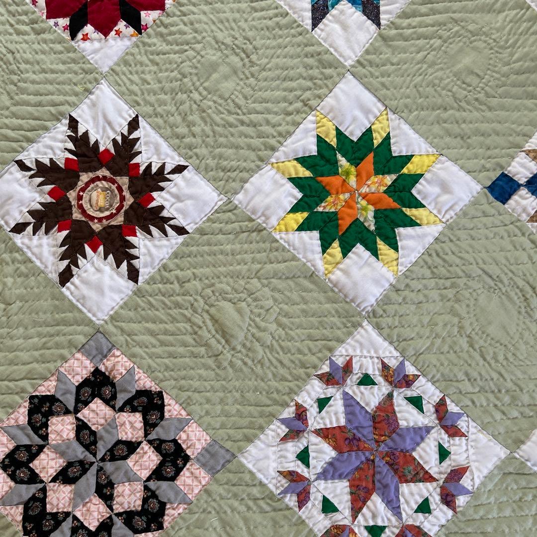 パッチワーク　ベットカバー　マルチカバー　ソファカバー　ハンドメイド