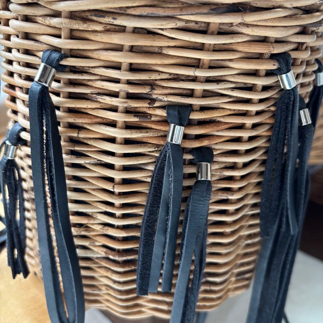 美品　LUDLOW ラドロー フリンジバスケット 黒