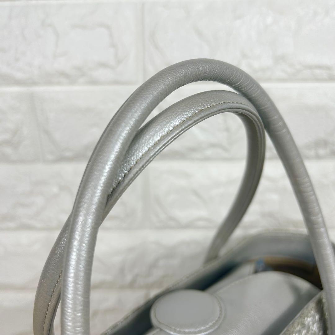 ヒロコハヤシ ジラソーレ シルバー　ハンドバッグ セレモニー　フォーマル　保存袋