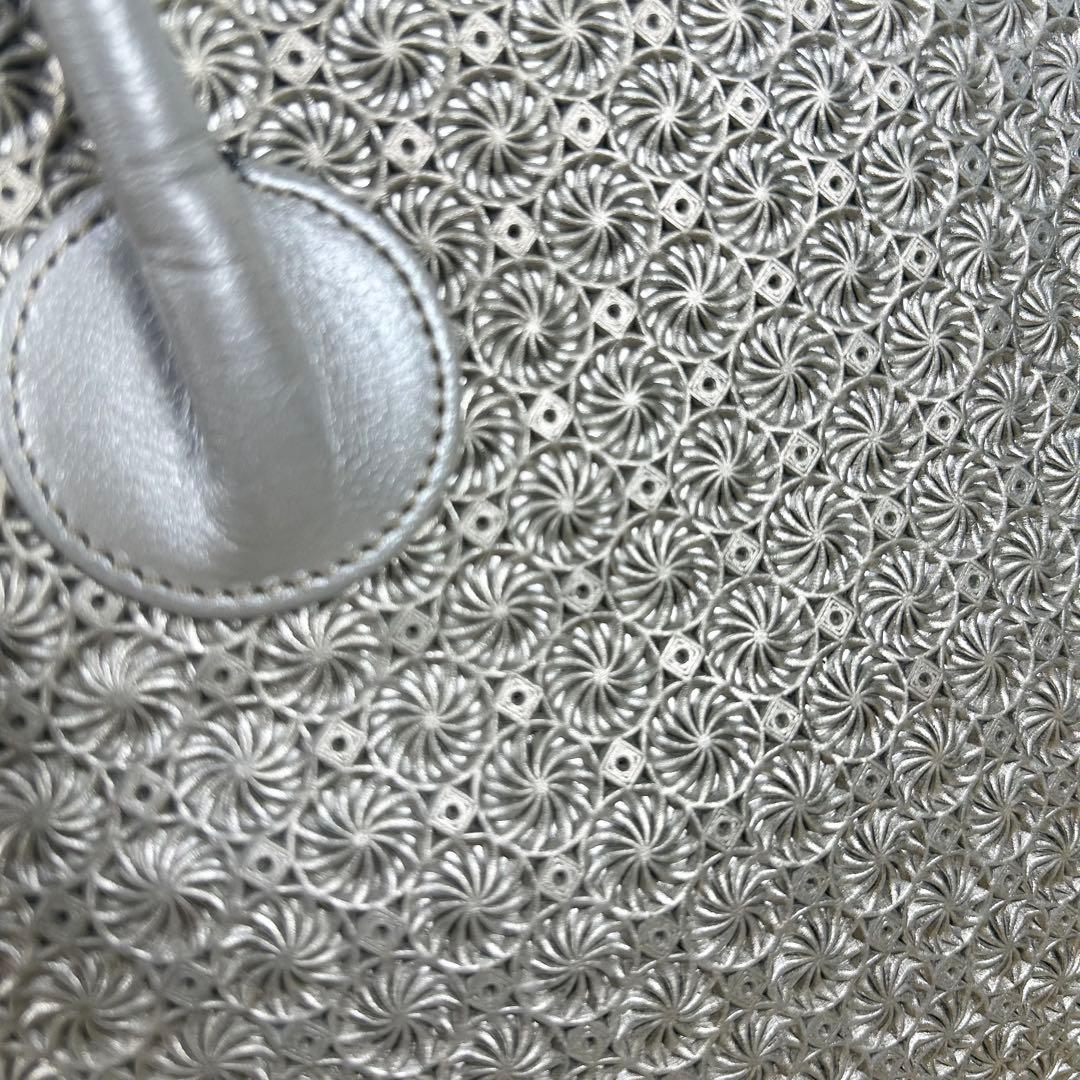 ヒロコハヤシ ジラソーレ シルバー　ハンドバッグ セレモニー　フォーマル　保存袋