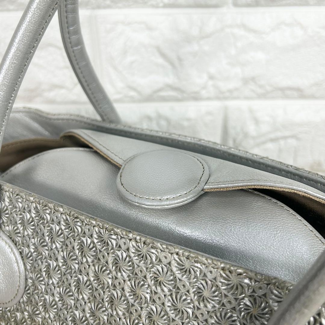 ヒロコハヤシ ジラソーレ シルバー　ハンドバッグ セレモニー　フォーマル　保存袋