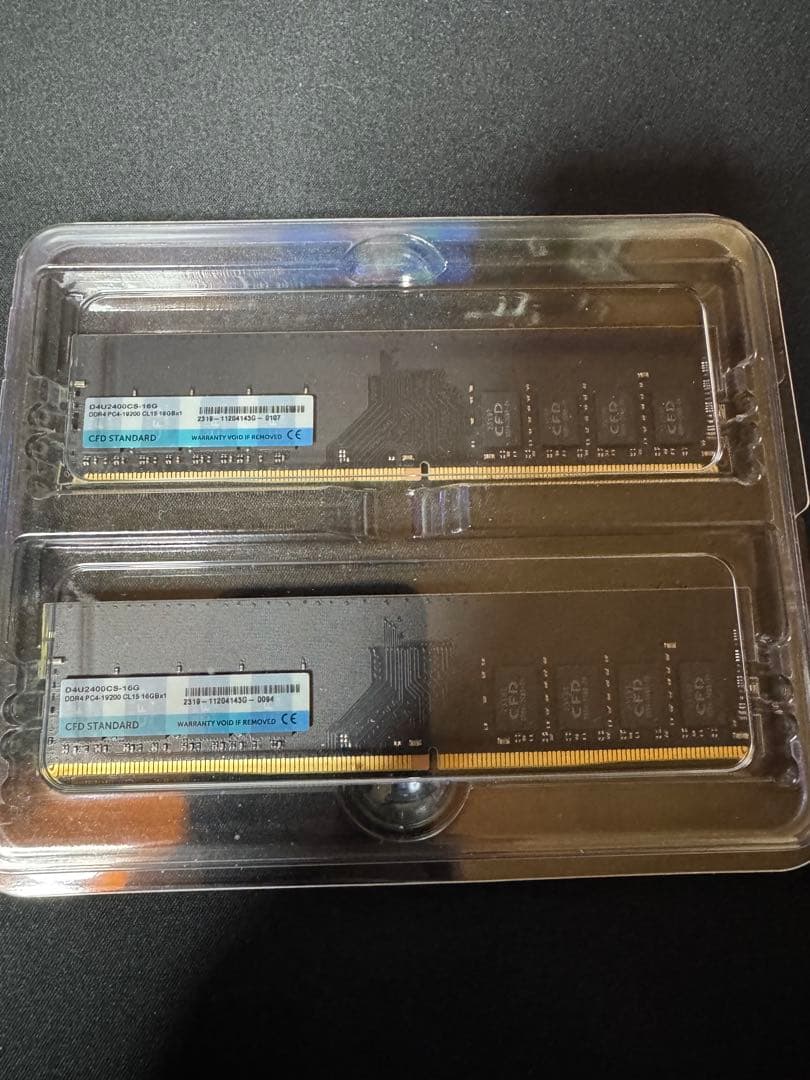 DDR4-2400 D4U2400CS-16G　2枚