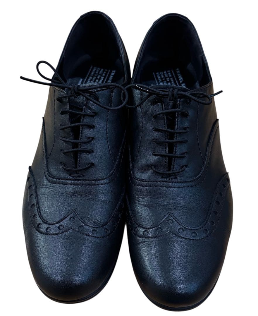 【美品】　ショセ　トラベル　シューズ（ウイングチップ）ブラック