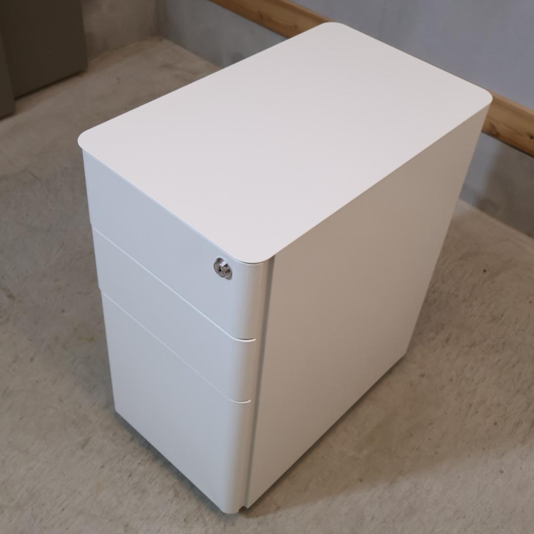 関家具 TORIA トリア スリムチェストワゴン コンパクト デスクワゴン 鍵付