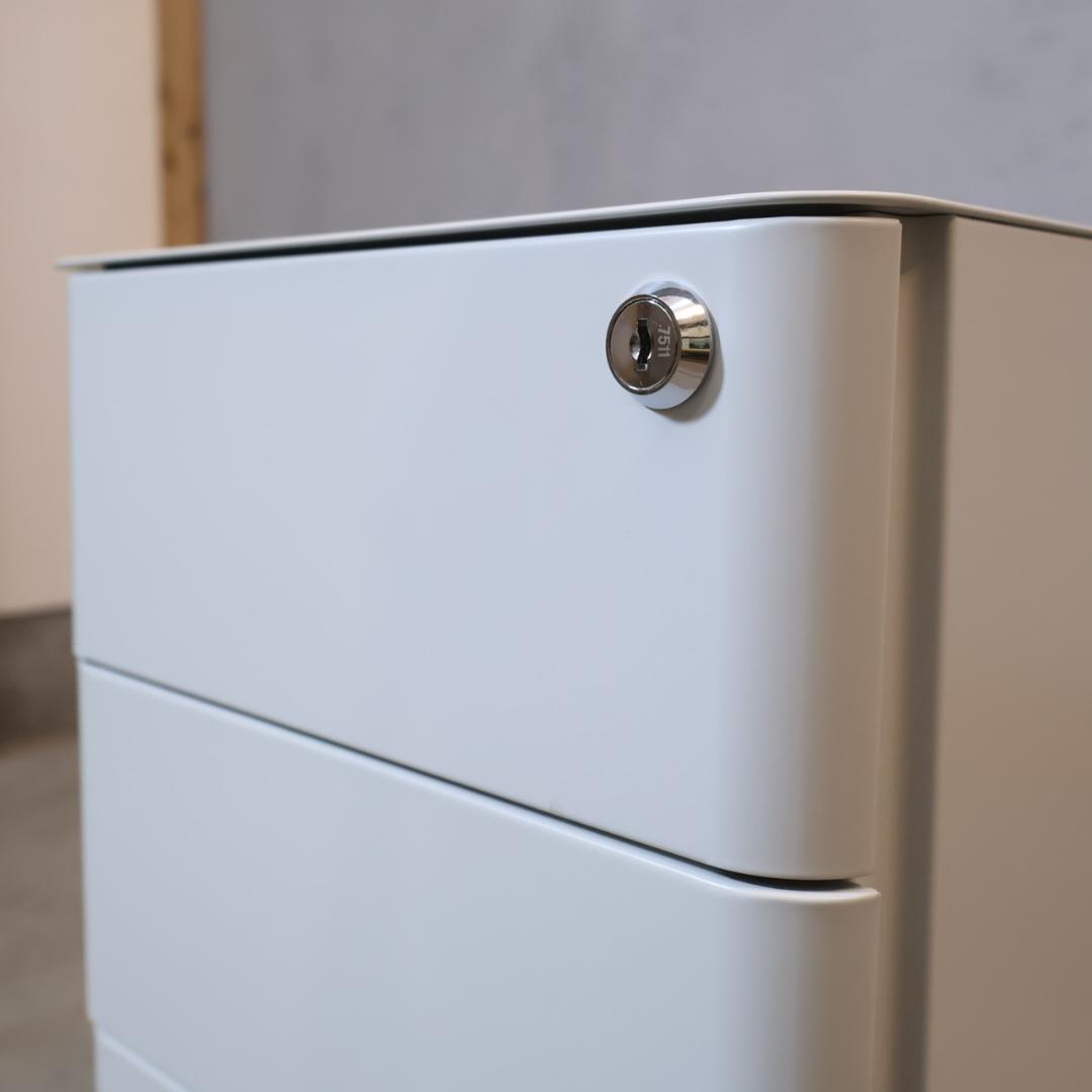 関家具 TORIA トリア スリムチェストワゴン コンパクト デスクワゴン 鍵付