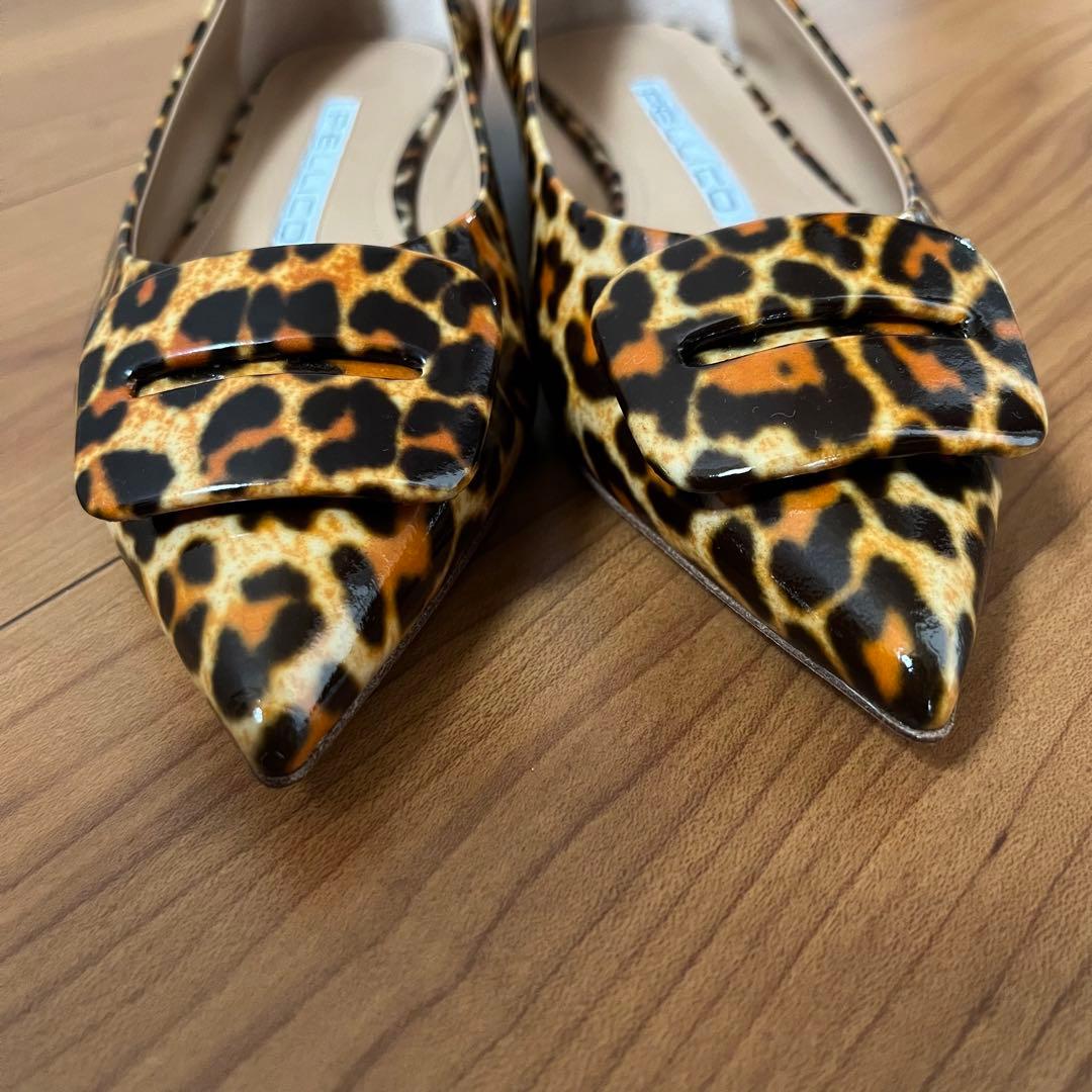 PELLICO フラットシューズ　35.5 レオパード