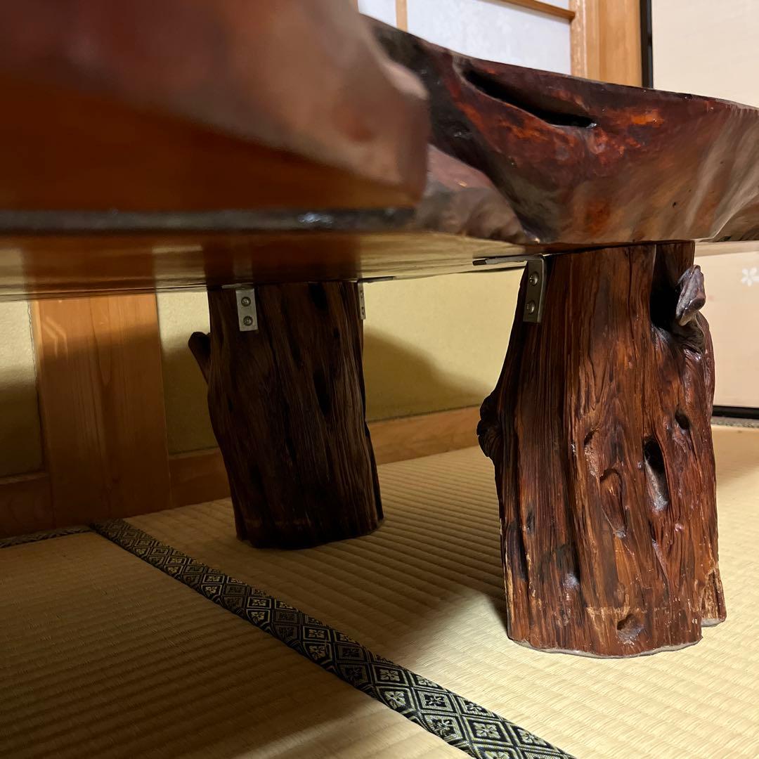 桜の木の座卓 大きめ 茶色