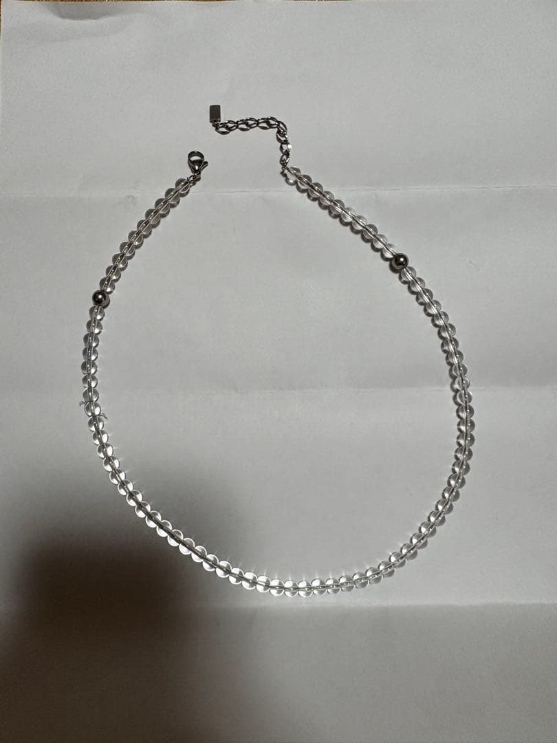 ファイテン　水晶ネックレス(5mm玉) 40cm