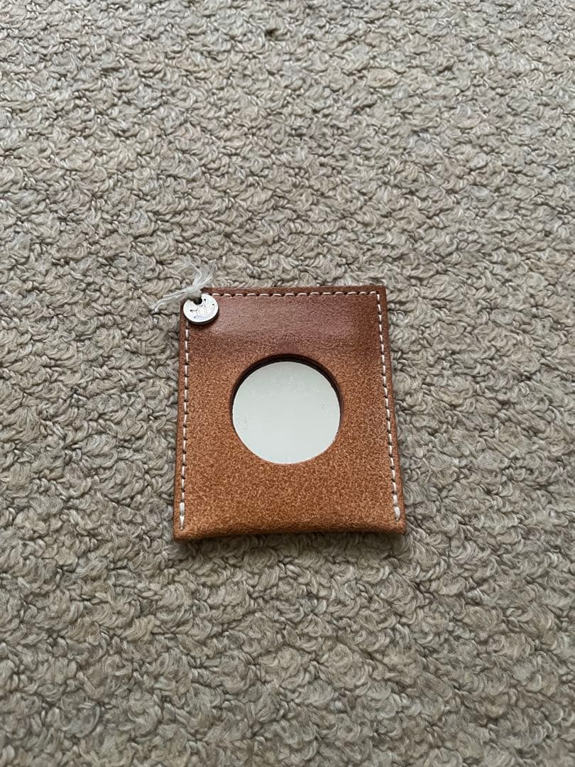 ebagos 防水キャンパス　サークルポシェット BEIGE 手鏡付き