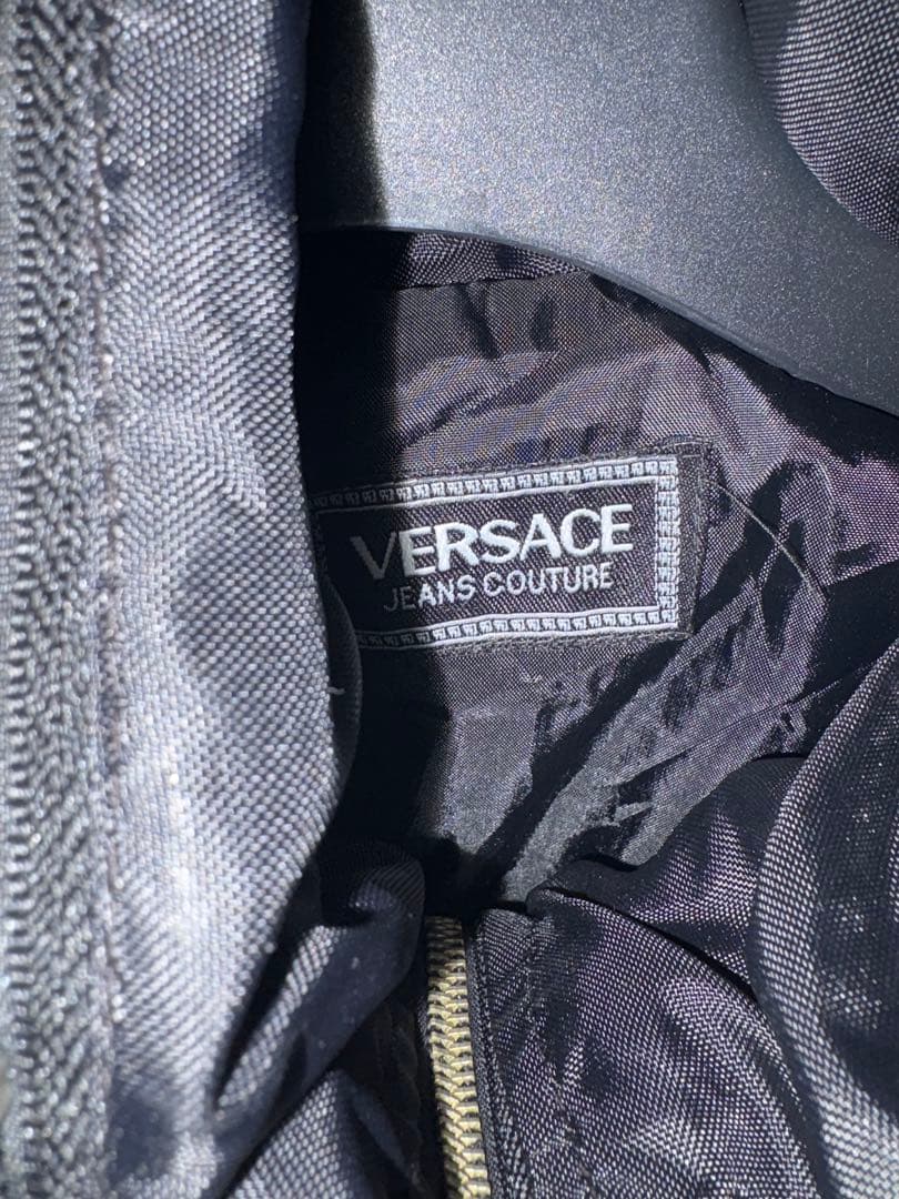 VERSACE ブラック ナイロンジャケット