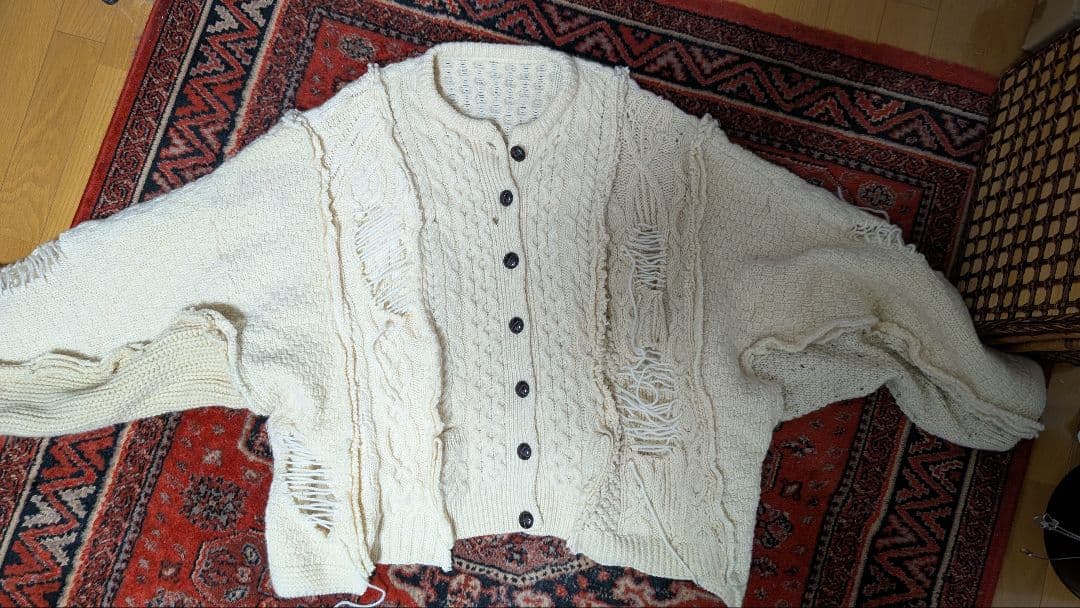 再構築 リメイク フィッシャーマンズニット グランジ