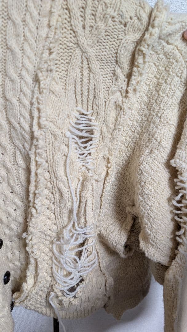 再構築 リメイク フィッシャーマンズニット グランジ