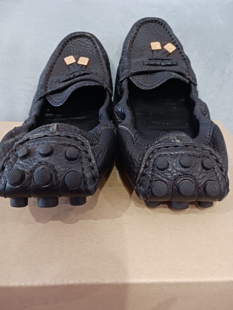 Louis Vuitton ブラック モカシン　　 ３８