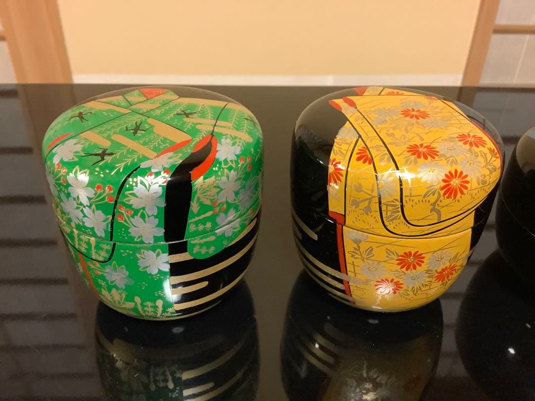 茶道具 誰ヶ袖棗　中村湖彩作