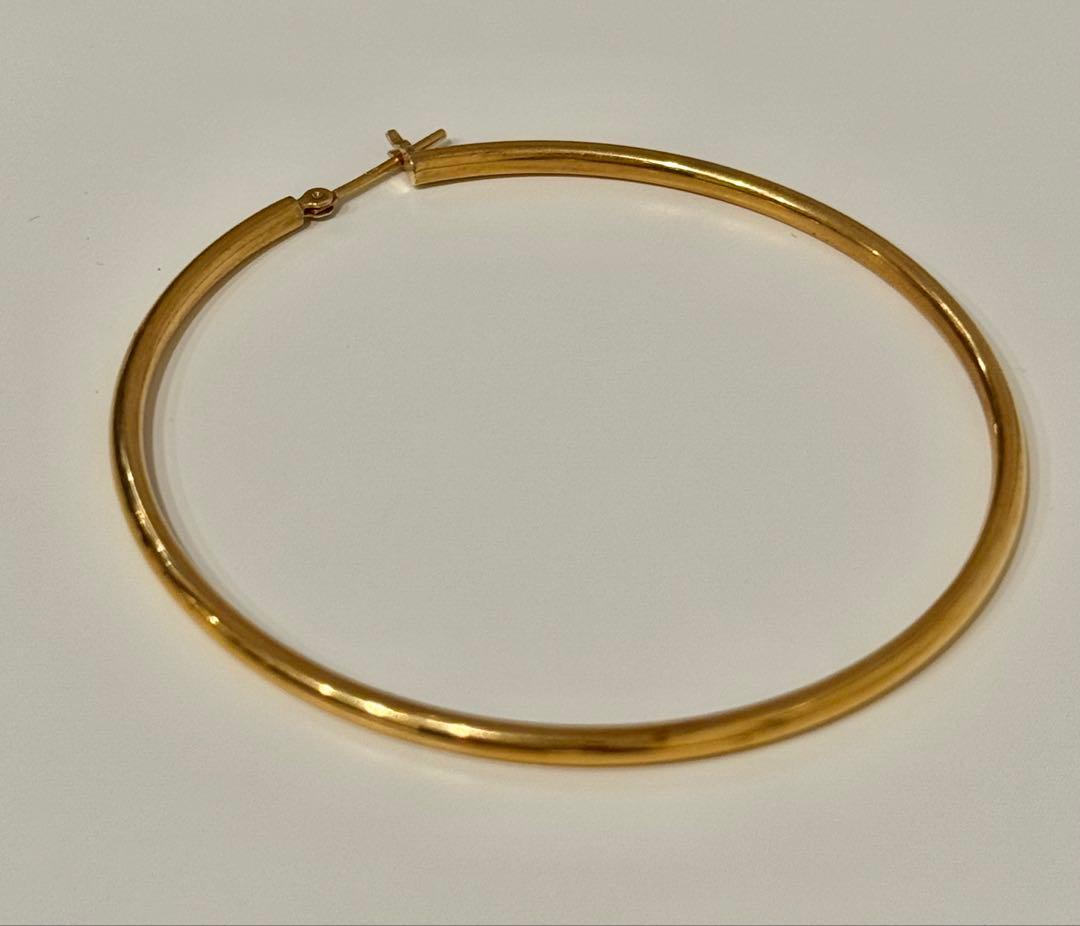 K18 YG 4㎜ フープピアス(片耳用)/ジュエリーツツミ