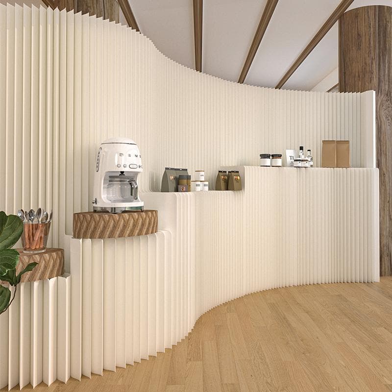 折りたたみパーテーション 間仕切り4段式高さ2.2ｍ長さ3ｍ持ち運び可能 目隠し