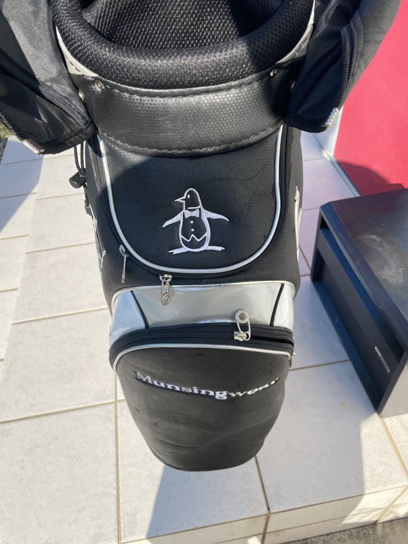 Munsingwear キャディバッグ 黒/白
