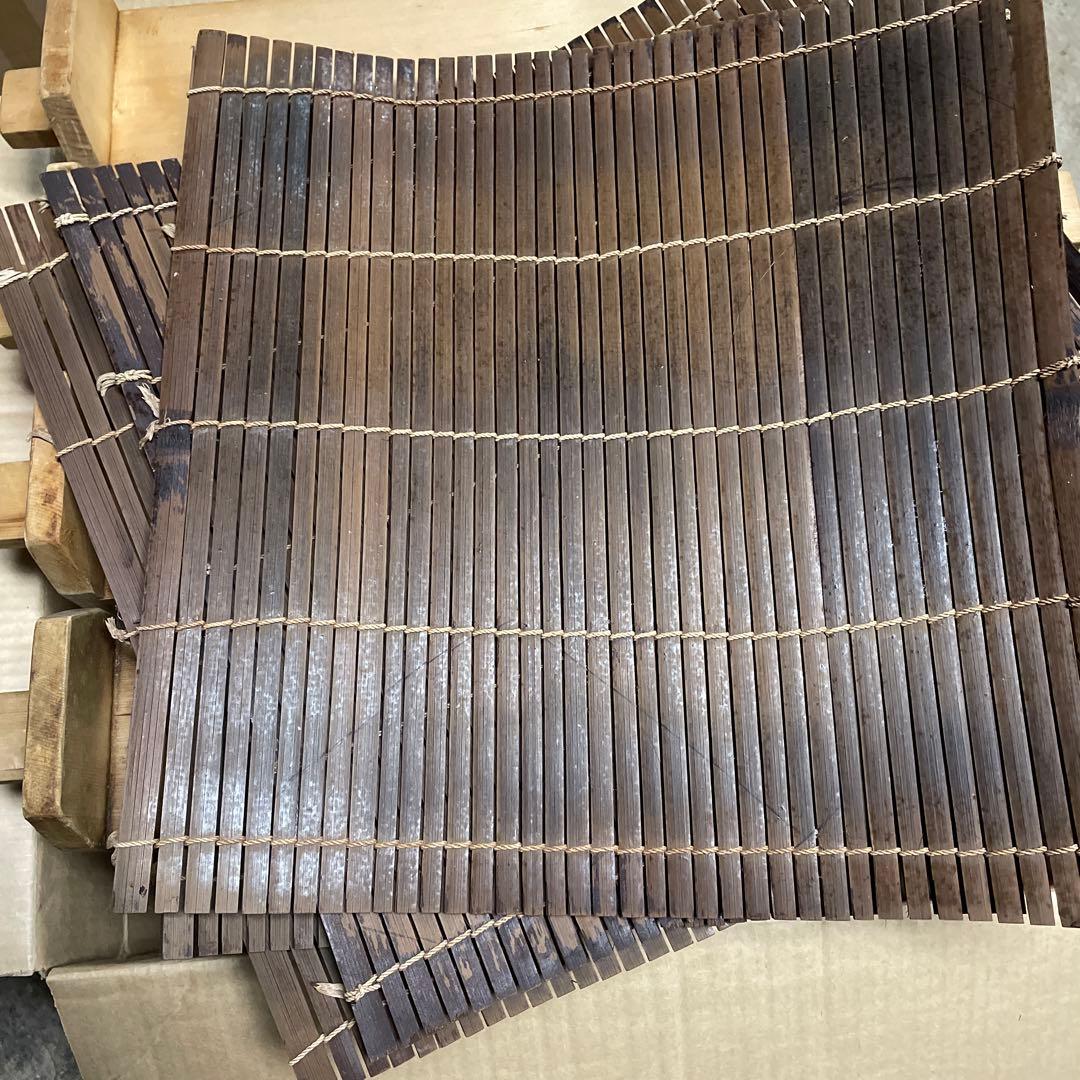 木製 和菓子蒸し器 4セット & 網ふきん8枚+ 竹スダレ4枚付き