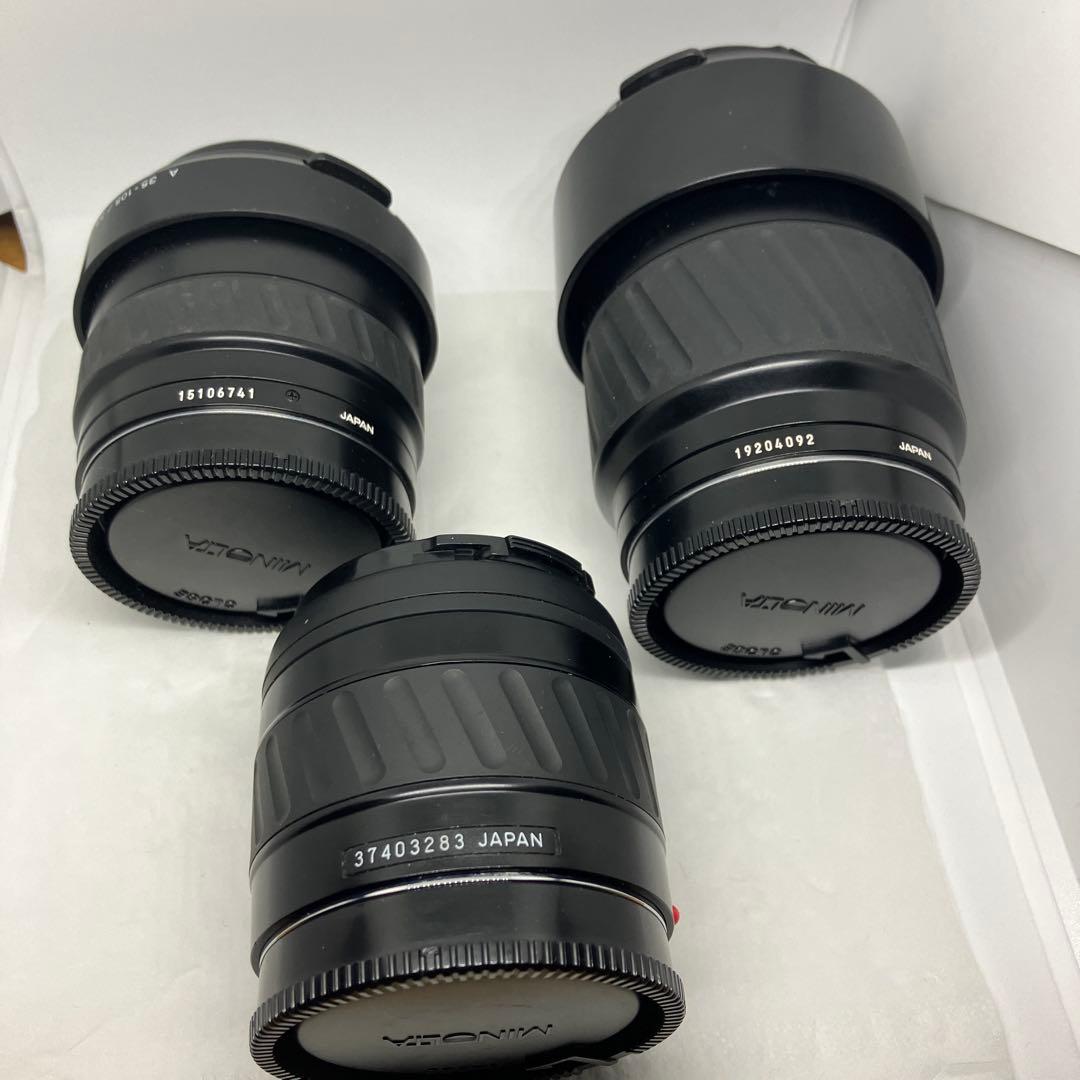 MINOLTAレンズ3本セットになります、SONYのαシリーズで使用してました。